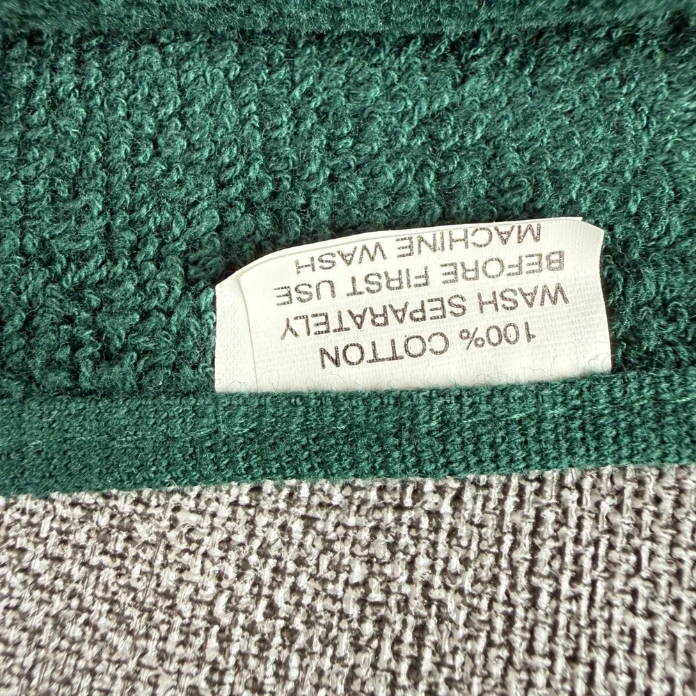 Santas Workbench Christmas Towel Green Holly Bells 100% cotton 16
